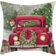 thumbnail image 5 of Christmas Snowman, Santa Claus, Linen Print Cushion for Home Sofa, Cushion Cover, 5 of 5