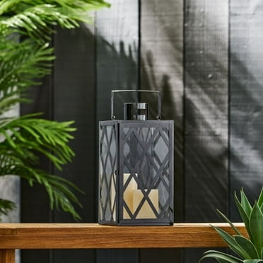 14"H STAINLESS STEEL LANTERN
