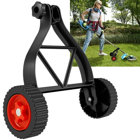 CNKOO Weed Trimmer Support Wheel Adjustable Lawn Mower Auxiliary Wheels User-Friendly Weed 26-28mm Portable Reusable String Trimmer Wheel Weed Trimmer Grass Cutter Gas String Trimmer