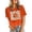 Orange, variant on PMVFHDE Womens Athletic Tops Short Sleeve Volleyball Graphic T-Shirt Casual Sport Tee