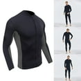 thumbnail image 3 of Chaqueta de neopreno de 2 mm para hombre shamjiam Neopreno para aeróbic acuático Surf Gris Negro XL, 3 of 9