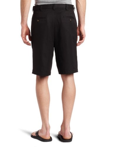 Haggar Men's Cool 18 Gabardine Pants - Hidden Expandable Waist, Plain Front, No-Iron & Moisture Wicking