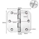 thumbnail image 4 of 10-pack Hinge 3.5, Satin Nickel, 4 of 4