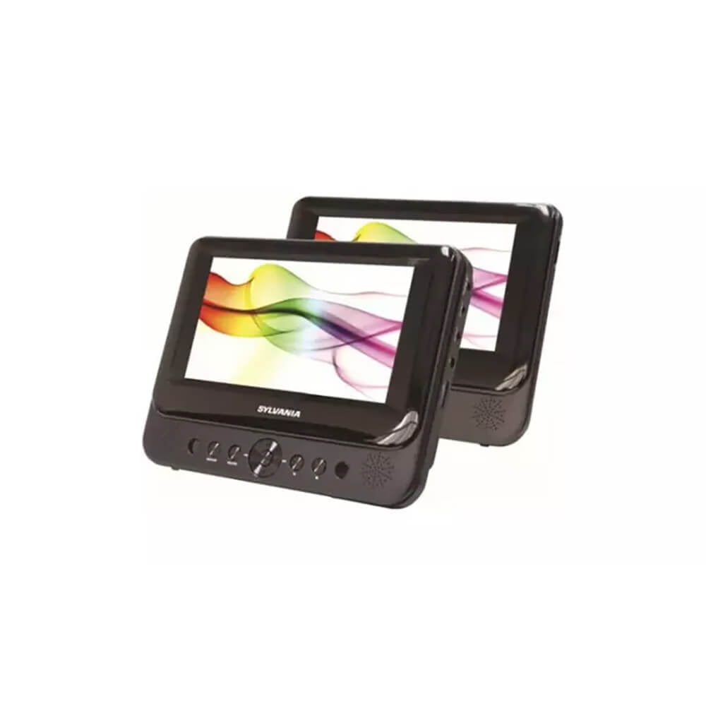 Sylvania SDVD8716 7 inch Dual Screen Portable DVD Player Black OPEN