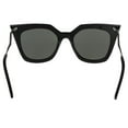 thumbnail image 4 of FENDI FF 0060/S KKL SF Sunglasses Shiny Black Frame Grey Lenses 52mm, 4 of 6