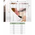 thumbnail image 6 of No Hook Shower Curtains with Snap in Liner, Pink Abstract Art Waterproof Fabric Shower Curtain, Luxury Contemporary Oil Painting Double Layers & See-Through Top Window Bathroom Curtains 66''x72'', 6 of 6