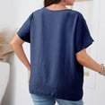 thumbnail image 6 of IROINNID Summer Oversize Tops For Women Casual Short Sleeve Round Neck Printed Loose Blouse Spring Saving, 6 of 6