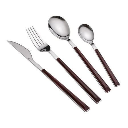 

4pcs Rainbow Color Flatware Set Dinner Steak Knives Forks Spoons Teaspoons Cutlery Set Service