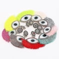 thumbnail image 3 of Pendientes colgantes bohemios con forma de ojo, aretes bohemios con borlas y flecos grandes para mujer O, E1116 Azul claro, 3 of 5