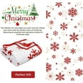 thumbnail image 5 of Red Snowflake Blanket Christmas Throw Blanket Winter Holiday Bed Blanket Super Soft Flannel Fleece Blanket Cozy Fuzzy Plush Throw Blanket for Couch “50 x 60”, 5 of 6