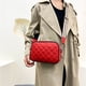thumbnail image 5 of Bolso Bandolera Bolsa bandolera de piel auténtica con entramado de doble capa para mujer (rojo) Tmvgtek Para Estrenar, 5 of 6