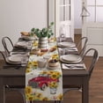thumbnail image 4 of Table Runner Dresser Scarves 72 Inch Long, Farm Sunflower with Red Truck Linen Dining Table Runners Watercolor Blossom Floral on Flax Tabletop Scarf for Wedding Holiday Party Kitchen, 4 of 7