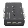 thumbnail image 1 of Conmutador VGA KVM, Switch USB VGA KVM Compartir 1 Pantalla 3 Dispositivos Control USB de Botón de Panel Pequeño Para Teclado, 1 of 7