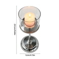 thumbnail image 4 of Sliver Hurricane Candle Holders, 1 Pcs Tall Windproof Candle Holders, Metal Stand for Table Centerpiece, Outdoor Indoor Wedding Party Holiday Decor, Home Dining, Candles Not Included, 4 of 5