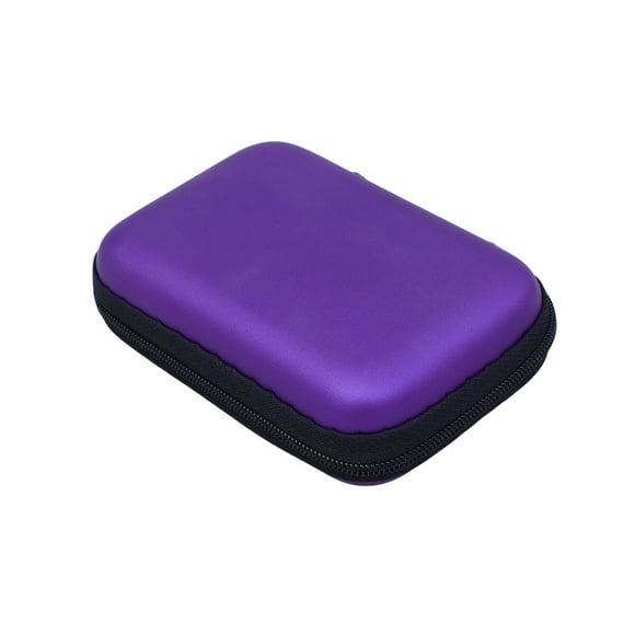 Bolsa de auriculares multiusos Bolsa de almacenamiento de cable USB Organizador de bolsa de viaje con estuche de malla EVA (púrpura)