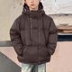 thumbnail image 1 of Parkas de manga larga para otoño e invierno para niños, de color liso, con capucha, de manga larga, gruesas y cálidas, bonitas y casuales, para niños y niñas, parte superior de poliéster., 1 of 6