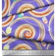 thumbnail image 3 of Soimoi Modal Satin Fabric Spiral & Wine Glass Bar Print Fabric by the Yard 42 Inch Wide, 3 of 3