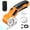 Orange, variant on DaPlug Cordless Electric Scissors, 4V Rechargeable Cardboard Box Cutter with Safety Lock & LED Light, Power Rotary Cutter for Fabric Carpet Leather