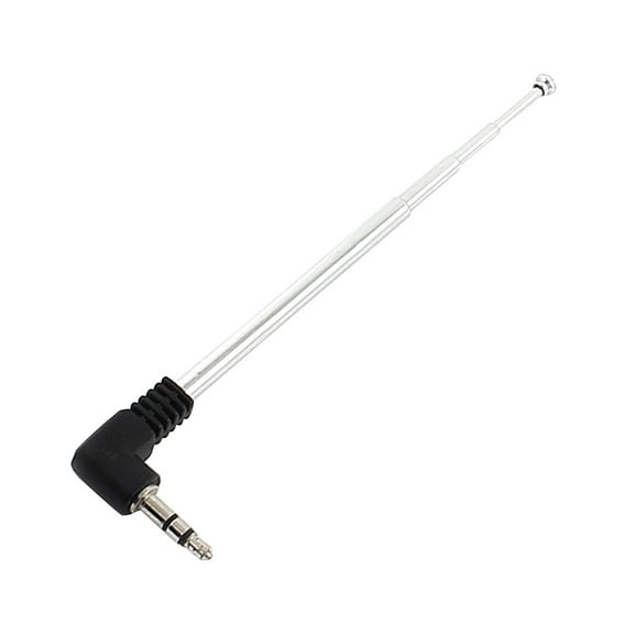 Unique Bargains 4 Sections Aerial 8cm-24.5cm Telescoping Whip Antenna to 3.5mm Audio Male Plug
