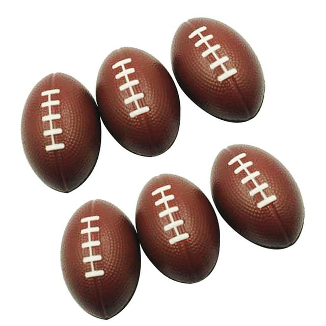 Paquete De 6 Unids PU Hinchable Rugby Venting Ball Stress Reliever Juguete Mascota Herramienta De Entrenamiento Para Niños