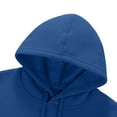 thumbnail image 5 of Momasggi Mens Big and Tall Fleece Lined Hoodies Pullover Fashion Solid Color Long Sleeve Casual Sweatshirts Drawstring Gym Hooded Sweatshirt with Pockets Blue XL, 5 of 9