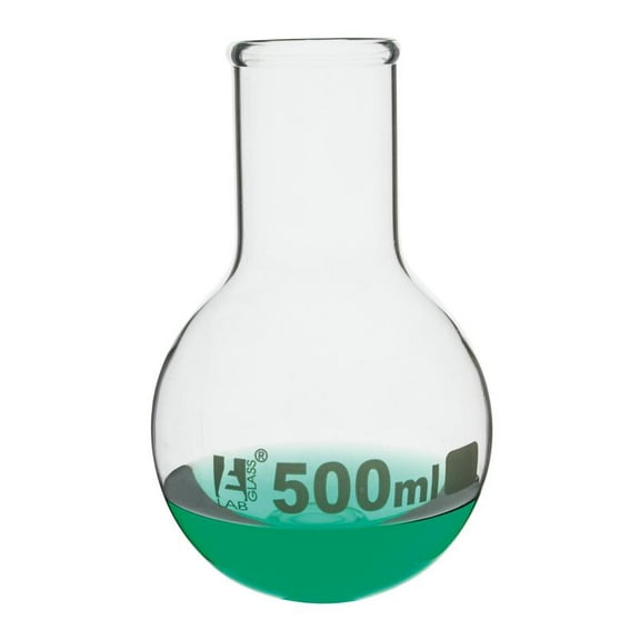 Boiling Flask, 500ml, Borosilicate Glass, Wide Neck, Round Bottom - Eisco Labs