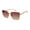 Gold & Rose Print, variant on Women's 1091SP Metal UV400 Protective Square Cat Eye Fashion Sunglasses, 62mm