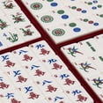 thumbnail image 2 of Classic Chinese Mahjong Game Set - Champagne Gold - with 148 Medium Size Tiles and a Wooden Case, 2 of 9