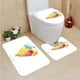 thumbnail image 1 of ABPHQTO helado Juego de alfombras de baño de 3 piezas Alfombra de baño Alfombra de contorno y tapa de inodoro, 1 of 2