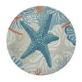 thumbnail image 2 of JEUXUS Nautical Coastal Tablecloth Round Summer Beach Starfish Coral Seashell Print Decorative Table Cloth Table Cover with Waterproof Resistant Fabric for Home Kitchen Dining Patio, 2 of 7