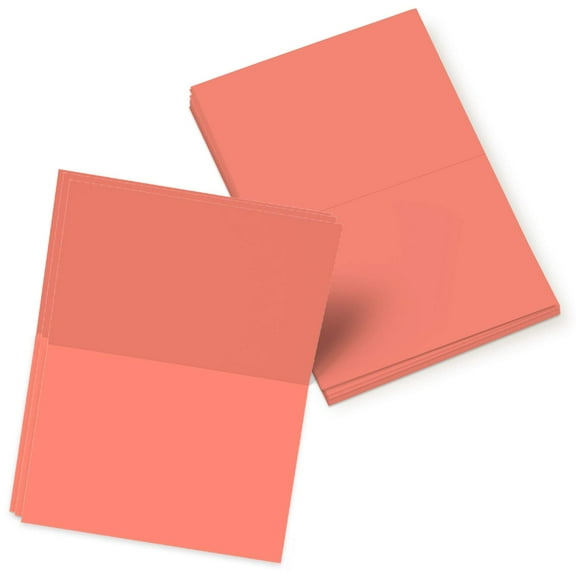 Bright Color Folding Greeting Cards | 5” x 7” Inches When Folded in Half | 50 Sheets Per Pack | Ultra Lava