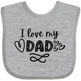 thumbnail image 3 of Inktastic I Love My Dad with Hearts Boys or Girls Baby Bib, 3 of 4