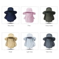 thumbnail image 2 of Leyfeng Sun Cap with Removable Face Neck Cover Flap Wide Brim Fishing Hat Summer Outdoor Sun Protection Fishing Cap for Man and Women, 2 of 8