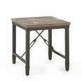 thumbnail image 4 of Jersey Industrial Square End Table in Antique Tobacco Brown top Black Metal Base, 4 of 8