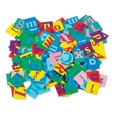 Roylco Alphabet Pasting Piece, 1" x 1", Assorted Bright Color, Pack of 2000