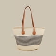 thumbnail image 2 of Handwoven Straw Shoulder Bag Summer Beach Tote Woven Purse Casual Travel Handbag, 2 of 3