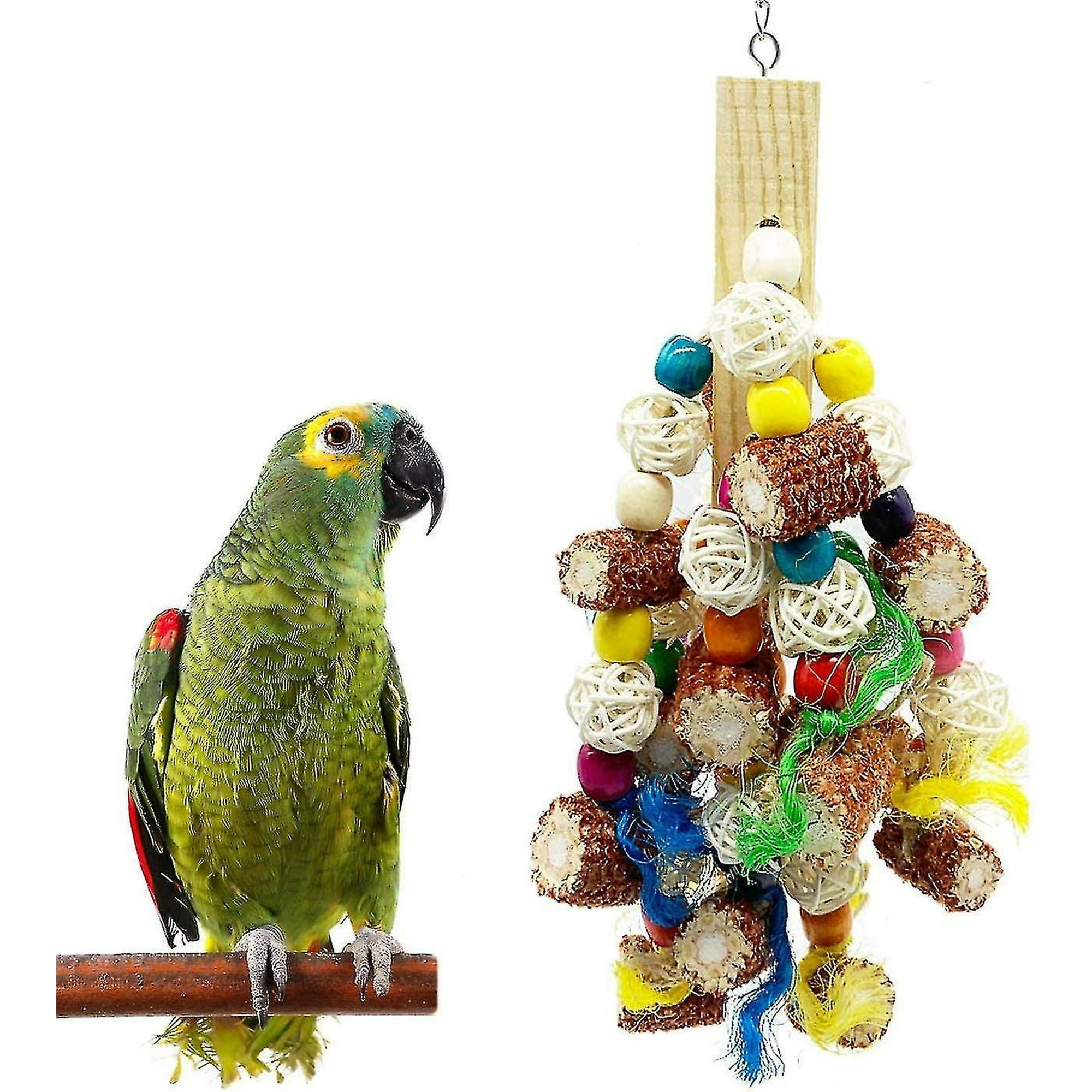 Szsh Bird Block Knots Tearing Toy Natural Corn Cob Parrot Chewing Toy Suggested For Cockatoo Macaws Parakeets Conures African Gray Parrots Hy Walmart