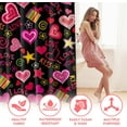 thumbnail image 2 of Happy Valentines Day Shower Curtain, Valentine Red Heart Love Shower Curtains for Bathroom, Valentines Romantic Home Decor Waterproof Fabric with Hooks 72x72 Inch, 2 of 6