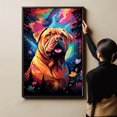 thumbnail image 4 of Chinese Dog Canvas Wall Art for Living Room, Funny Bathroom Wall Decor, Colorful Animal Painting Gift for Kid Teen Men, 4 of 4