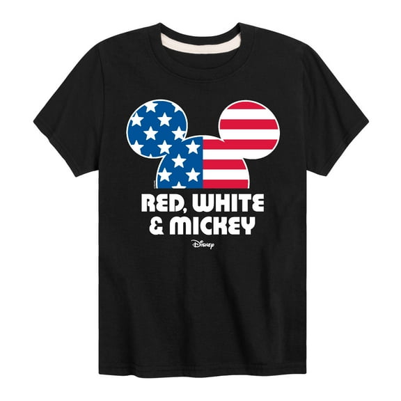 Disney - Americana - Red White And Mickey - Toddler And Youth Short Sleeve Graphic T-Shirt