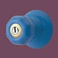 thumbnail image 2 of Renovators Supply Porcelain Door Lock 2 in Adjustable Backset Blue Hexagonal Door Knob with Lock, 2 of 2