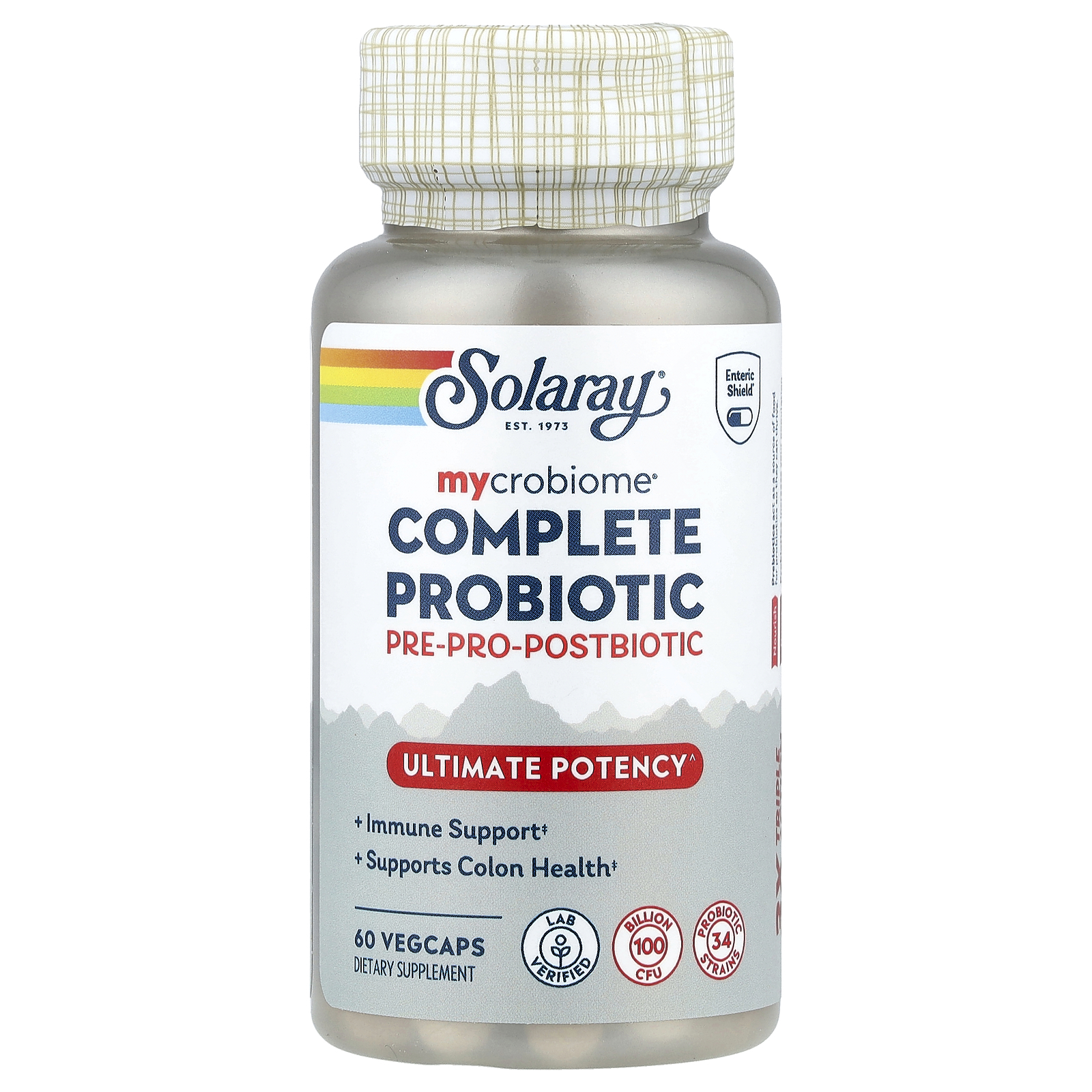 Solaray Mycrobiome®, Complete Probiotic, Ultimate Potency, 60 VegCaps