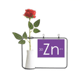 thumbnail image 1 of Chestry Elements Period Table Transition Metals Zinc Zn Artificial Rose Flower Hanging Vases Decoration Bottle, 1 of 3