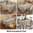 thumbnail image 6 of decorUhome Waterproof Rectangle Linen Tablecloth, Wipeable Burlap Table Cloth, Wrinkle and Stain Resistant Washable Table Cover for Kitchen, Dining, Parties, 60x84, Coffee, 6 of 8
