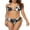 Tie Dye/Black, variant on Charmo Womens Bikini Set Gradient Color Swimsuit Swimwear Beachwear