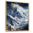 thumbnail image 2 of Designart "Minimalism Winter Mountains Summit painting III" Cottage Floater Framed Canvas Print, 2 of 7