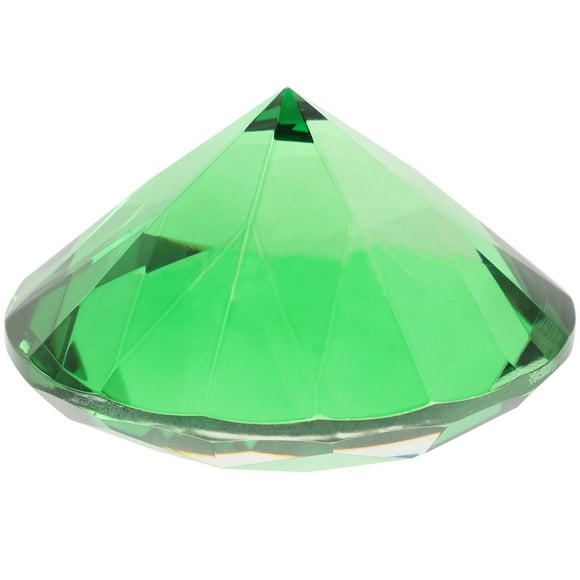 Adorno decorativo de diamantes artificiales de cristal de 80 mm para bodas, hogar y despedidas de soltera (verde)