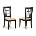 thumbnail image 4 of Atlin Designs 3-piece Wood Dining Set with Fabric Chairs in Black, 4 of 6