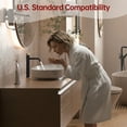 thumbnail image 3 of SUMERAIN 1 Hole Tall Bathroom Sink Faucet Single Handle Bathroom Vessel Sink Faucet Black and Gold 304 Stainless Steel, 3 of 9