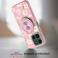 thumbnail image 3 of Motorola Edge 2025 Floral Diamond Case with Rotational Ring, 3 of 4